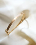 Antique Danish Bangle Diamonds x Ruby 18K Gold 1920s