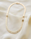 Wide Heavy 34 Grams Brick Link Necklace 14K Gold 1960s