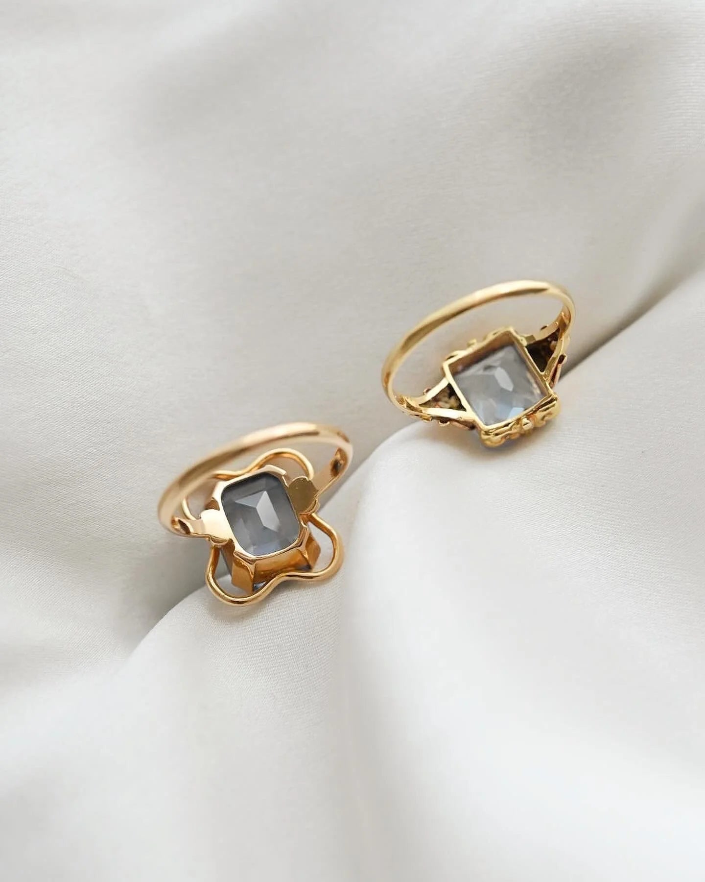 Amazing Antique Romantic Ornament Spinel Ring 18K Gold