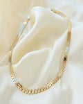 Stunning Brick Link Necklace 14K Gold 1960