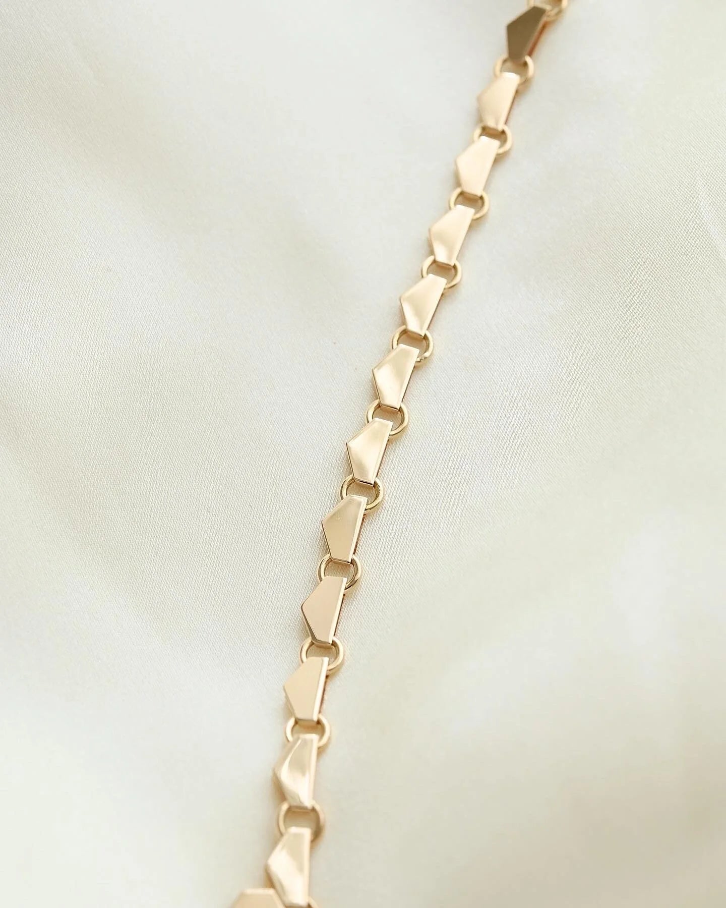 You Will Never Meet Anyone With This Danish Vintage Octagon Link Necklace 14K Gold 1960