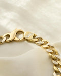 Chunky Vintage Curb Link Bracelet 18K Gold