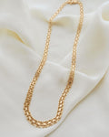 Heavy 17 Inches Swedish Vintage X Link Necklace 18K Gold 1961