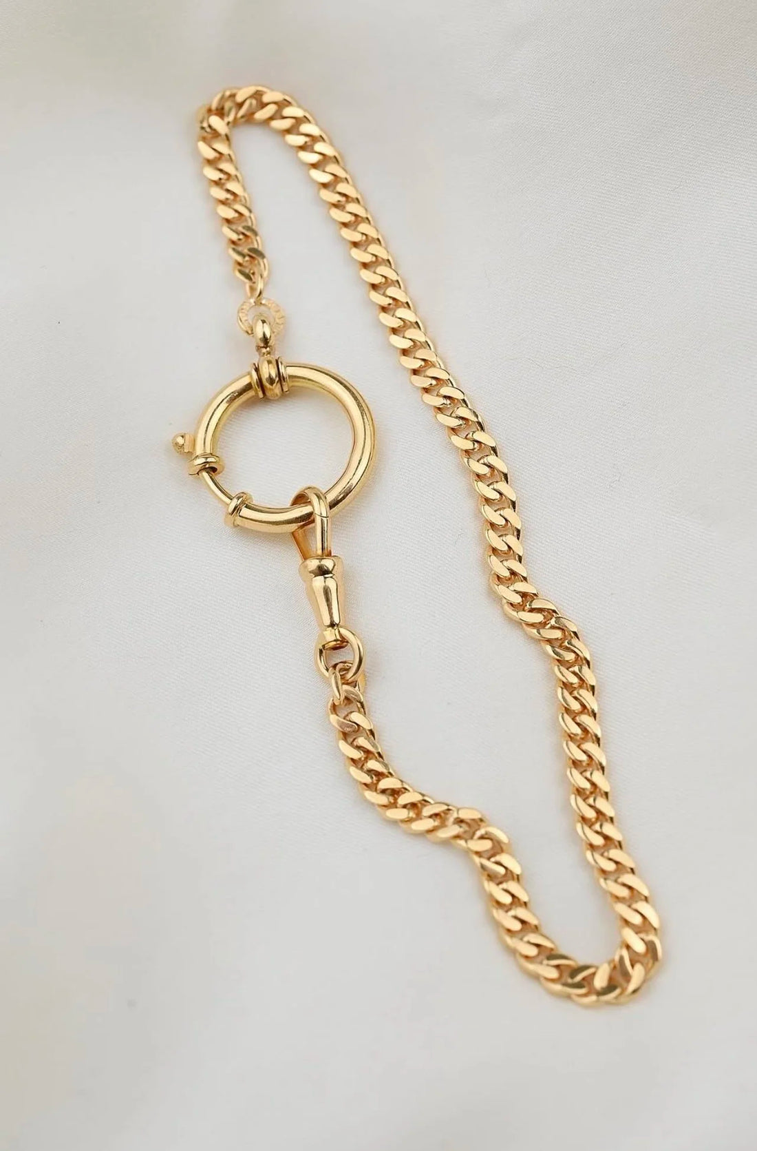 10 Inches Luxurious Antique Watch Chain for Bracelet or Extender 18K Gold Sweden 1900s