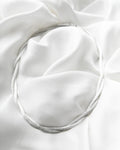 37 grams Heavy Gorg Omega Twist Two Sided Necklace Silver