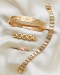 Antique Flower Brooch Pendant 14K Gold