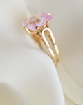 Rare Pink Sapphire Ring Size 7 18K Gold 1950s