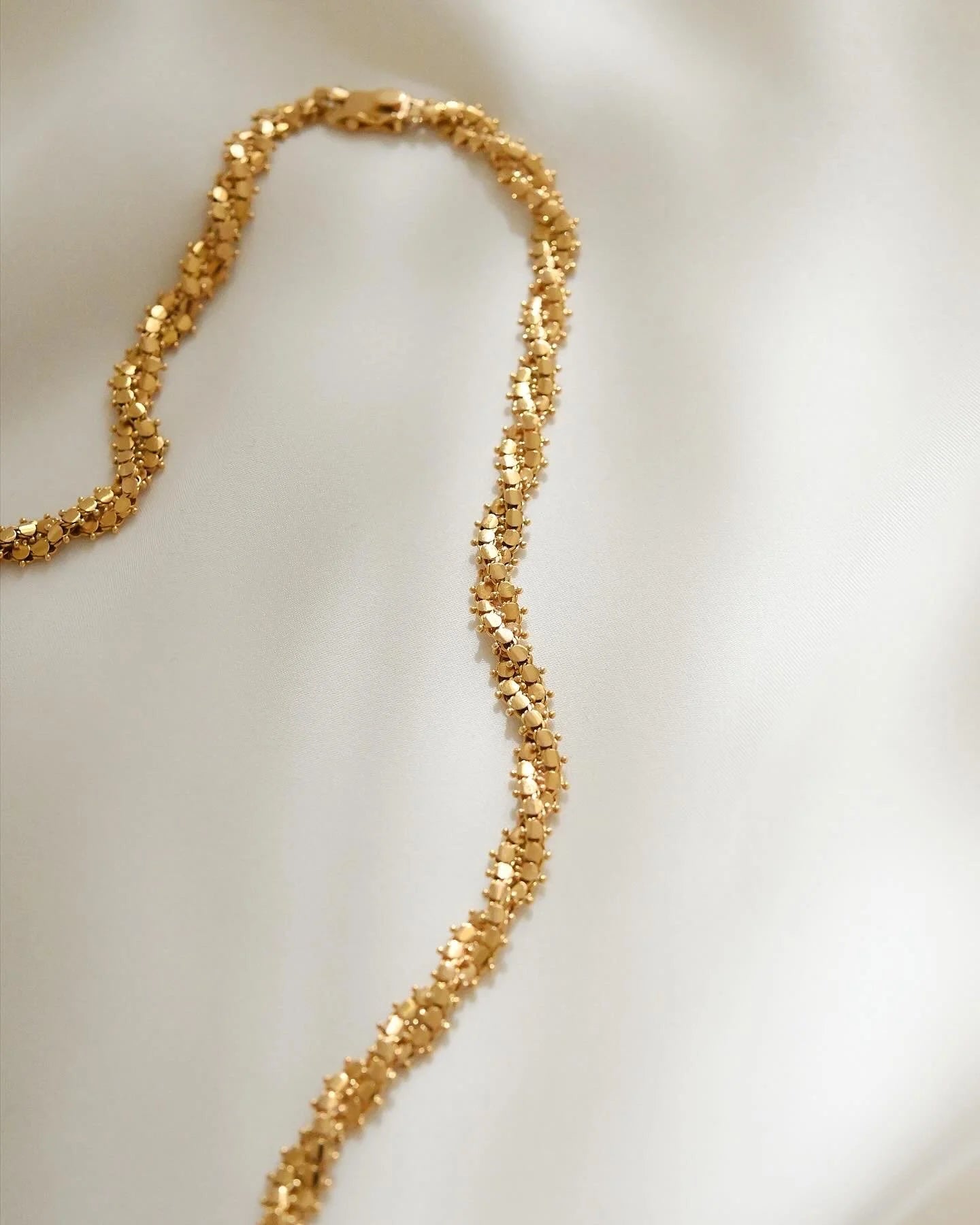 Stunning Sexy Vintage Fancy Link Chain 18K Gold