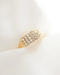 Gorgeous 1 Carat Clean Diamonds Vintage Ring 18K Gold 1970s