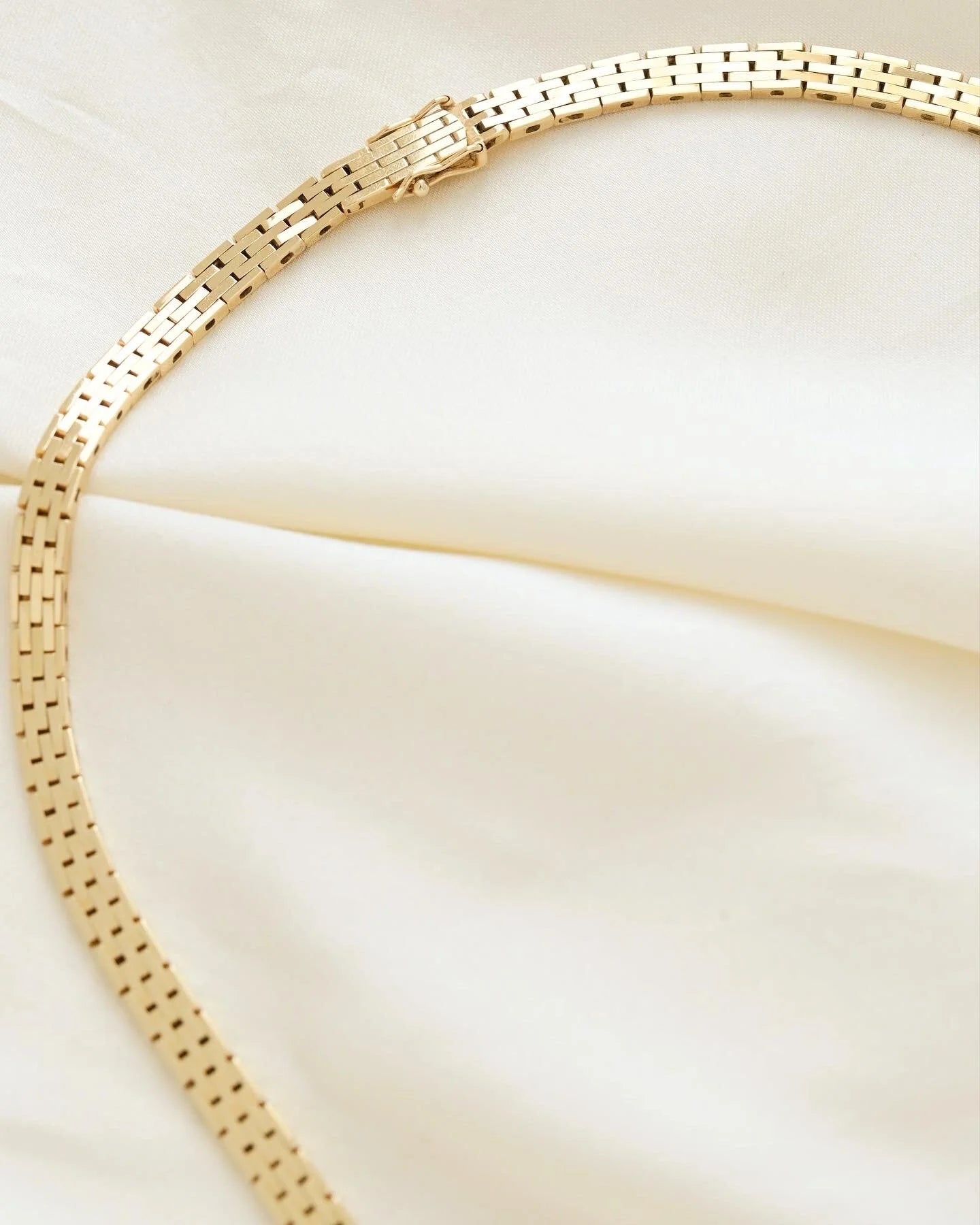 Rare Longer Danish Vintage Cleopatra Necklace 14K Gold 1966