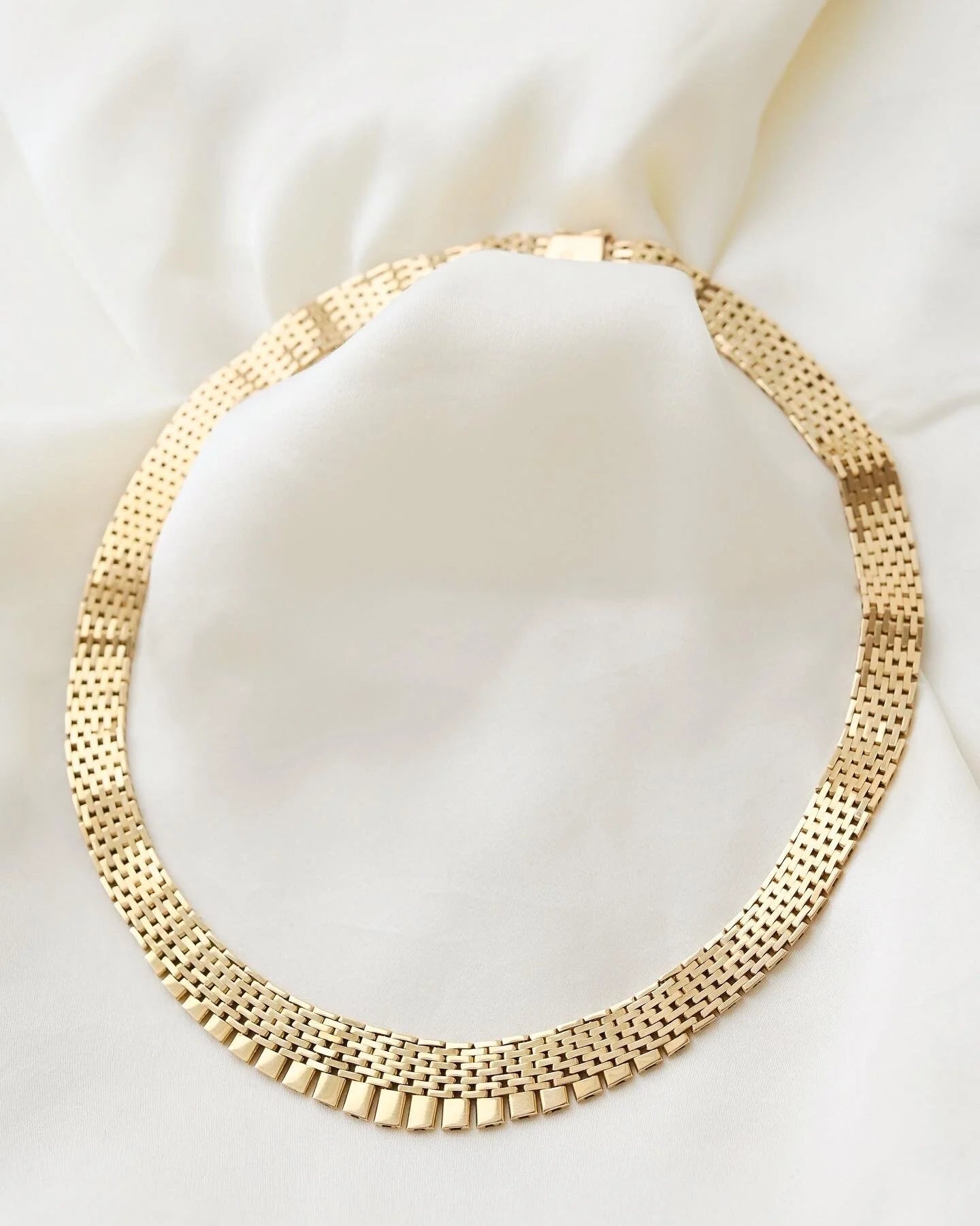 55 Grams Sublime Danish Vintage Necklace 14K Gold 1960
