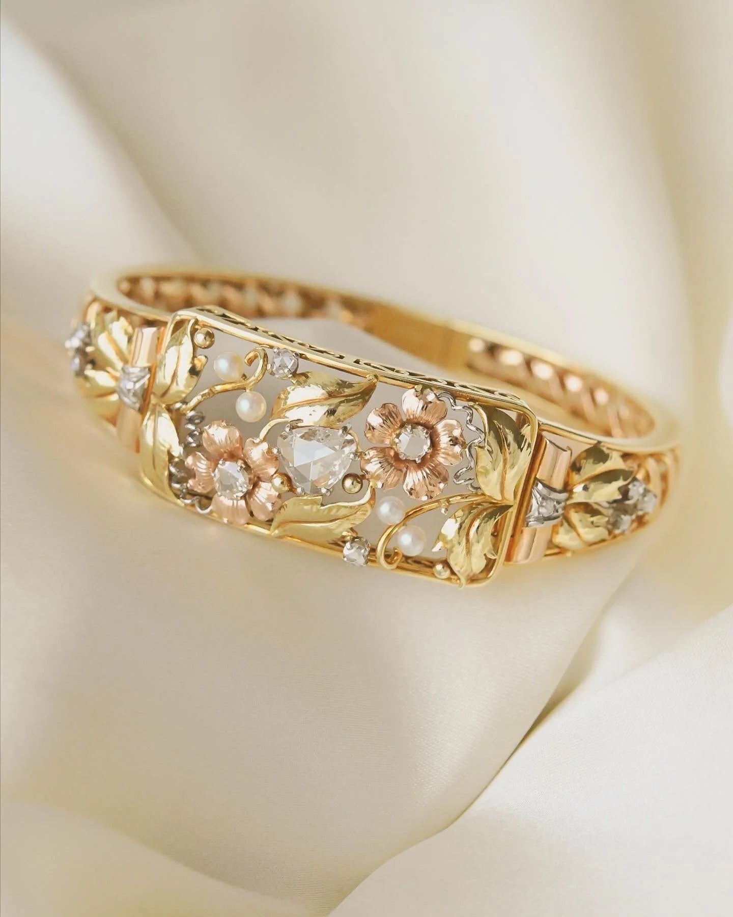 Once in A Lifetime Antique Belle Epoque Diamond Bracelet 18K Gold 1910s