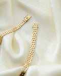 Stunning Brick Link Necklace 14K Gold 1960
