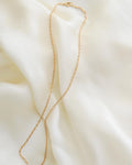 Skinny Baby Biker Link Chain 18K Gold 1945