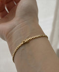 Baby Brick Link Bracelet 14K Gold 1950s