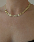 Danish Vintage Geneva Link Necklace 14K Gold 1970