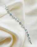 Outstanding Danish Estate Multi Cut Aquamarine Dream Bracelet 18K White Gold