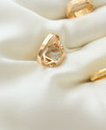 Exquisite Vintage Swedish Emerald Cut Quartz Ring 18K Gold 1955