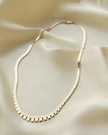 Vintage Baby Brick Link Necklace 17 Inches 14K Gold