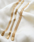 Super Rare Swedish Vintage Brick Link Bracelet 18K Gold 1964