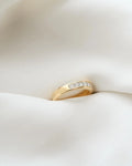 Amazing Princess Cut Channel Set Diamond Half Eternity Band 18K Gold