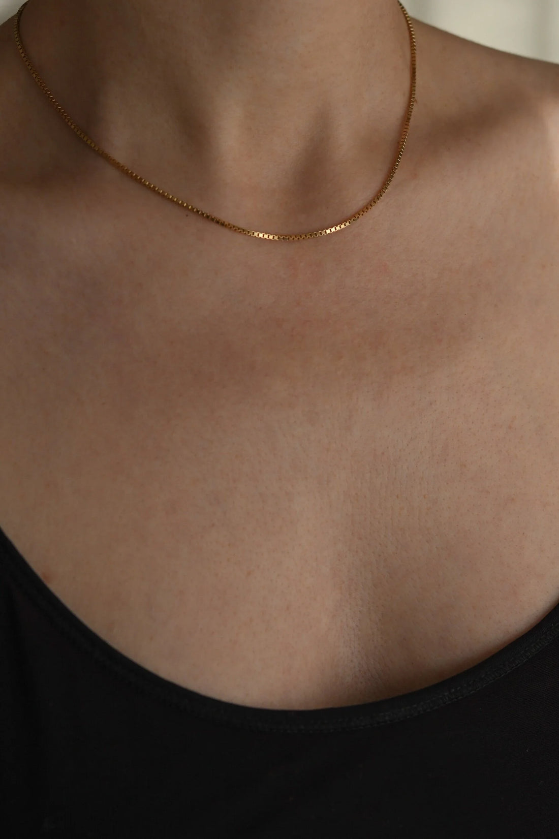 Classic Italian Rose Gold Box Link Chain 18K Gold