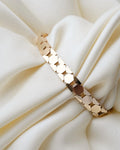 Rare Danish Mid Century Link Bracelet 14K Gold 1970
