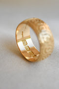 Rare Small Size Edwardian Flower Band 1900 18K Gold