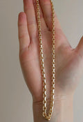 Head Turned Anchor Link Necklace Danish Vintage 14K Gold 1970
