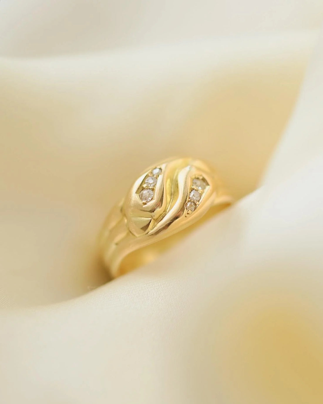 Antique Serpent Ring 18K Gold Late 1800s