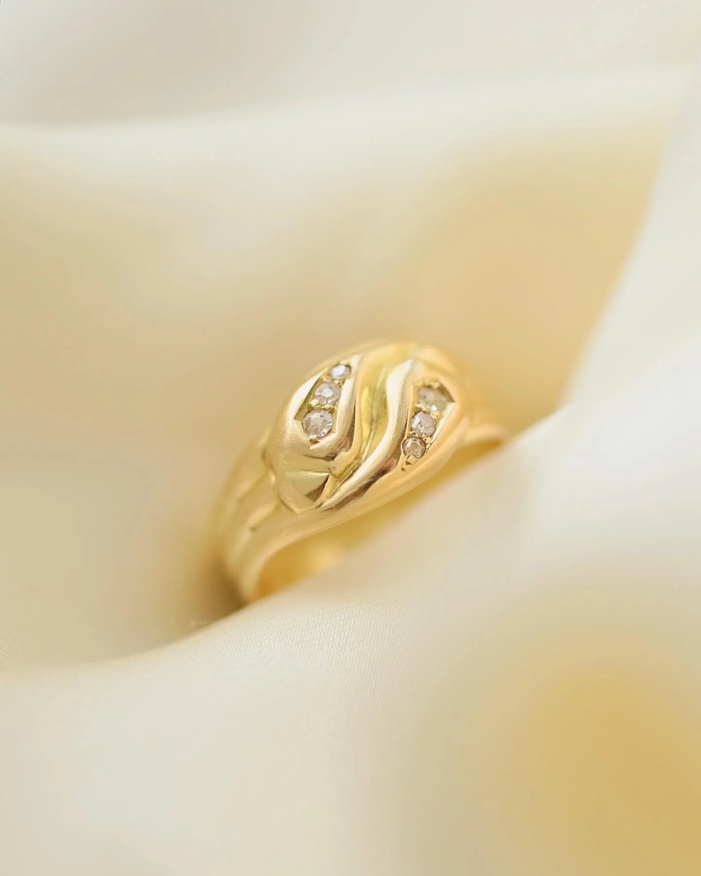 Antique Serpent Ring 18K Gold Late 1800s