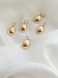 OMJ FINE JEWELRY : The Heavy Good Luck Coffee Bean Pendant 14K Gold Denmark