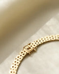 Stunning HEAVY Graduated Brick Link Necklace 14K Gold