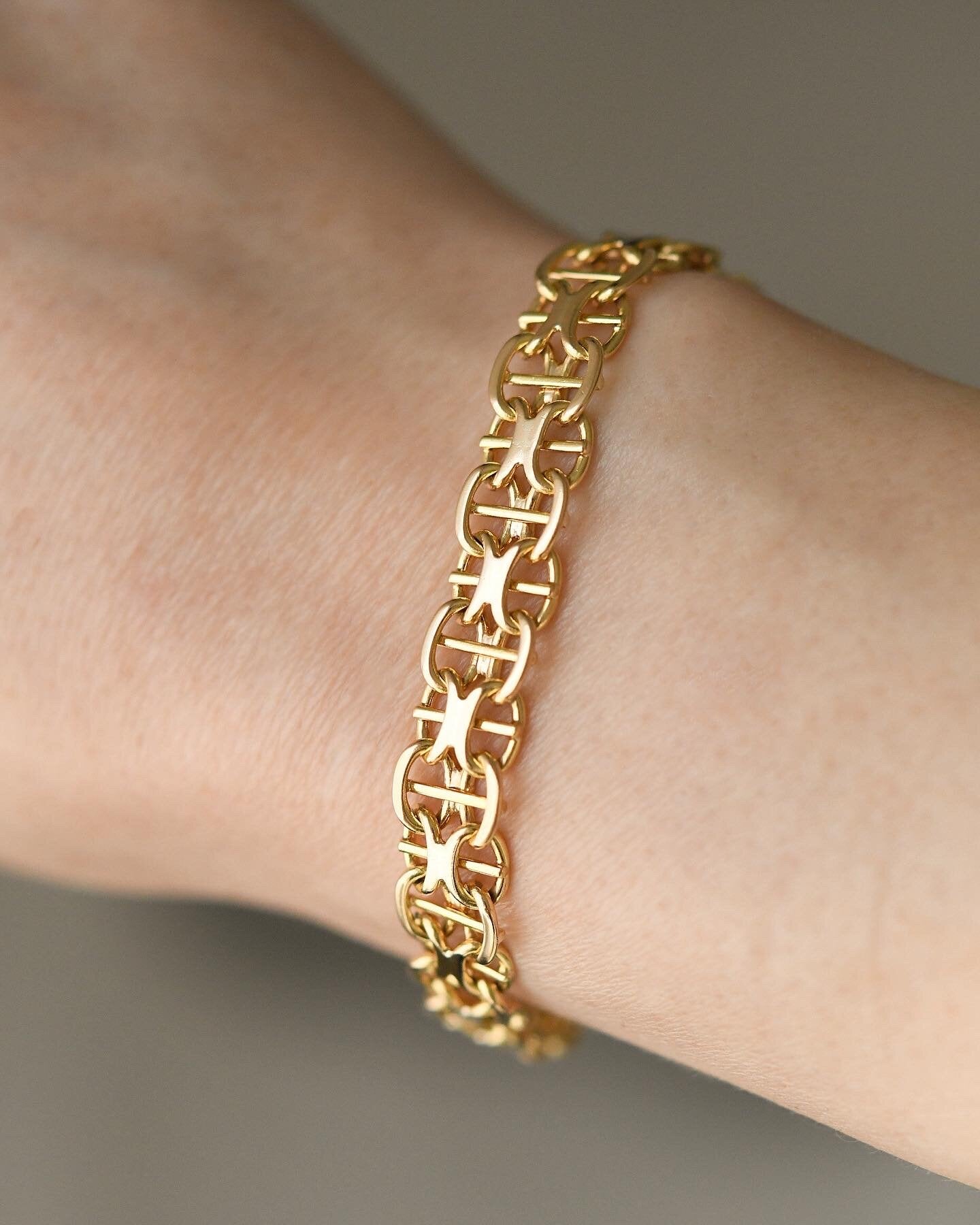 Gorg Swedish X-link Bracelet 18K Gold 1971