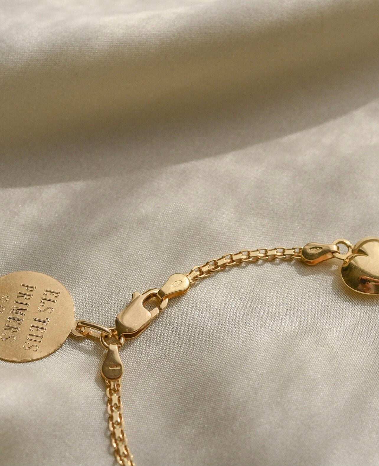 Cute Puffy Heart Vintage Bracelet 18K Gold 1950