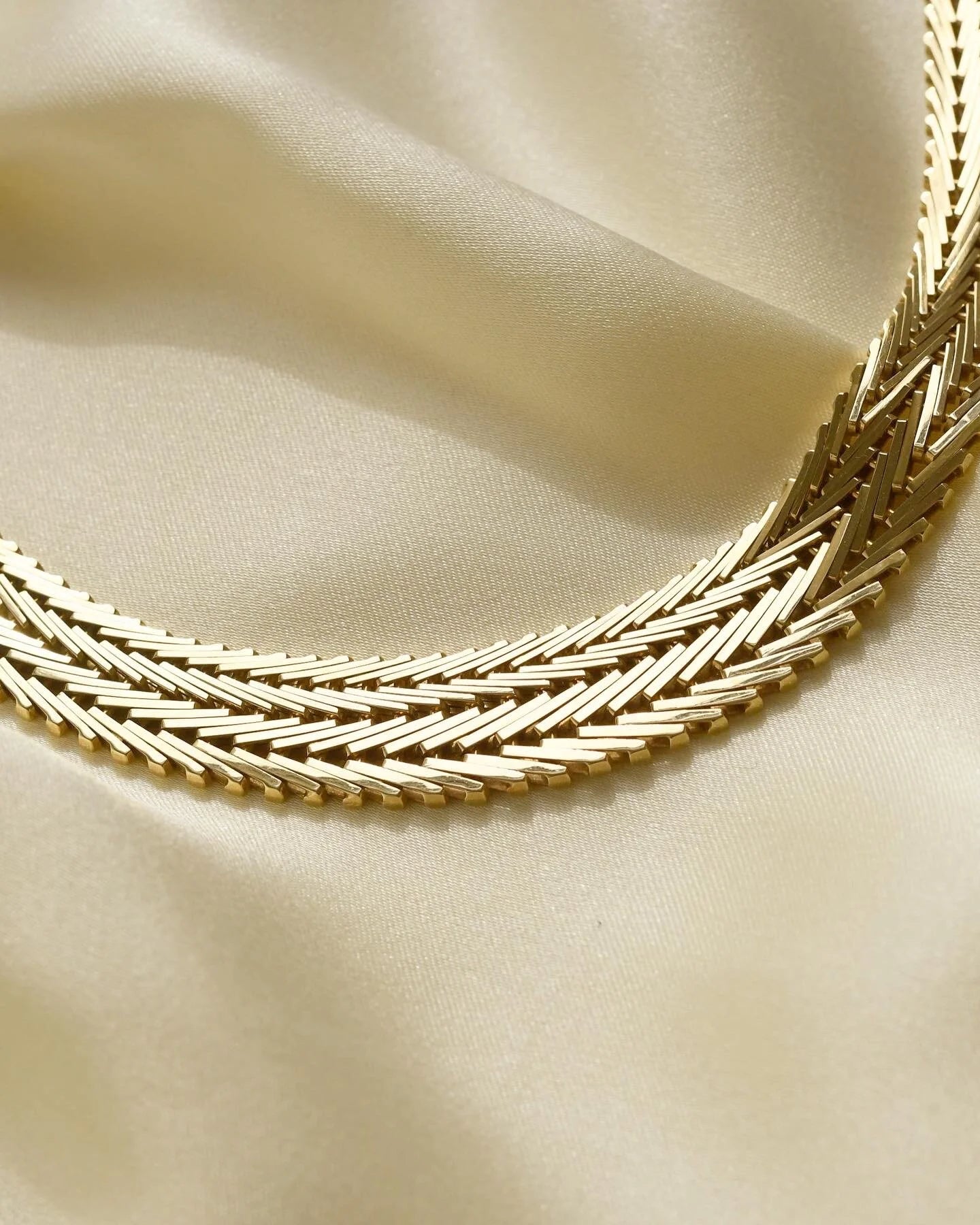 Sublime Double Row Geneva Chain 14K Gold 1960s