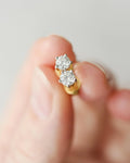Stunning Diamond Solitaire Studs 0.75 Carats 18K Yellow Gold