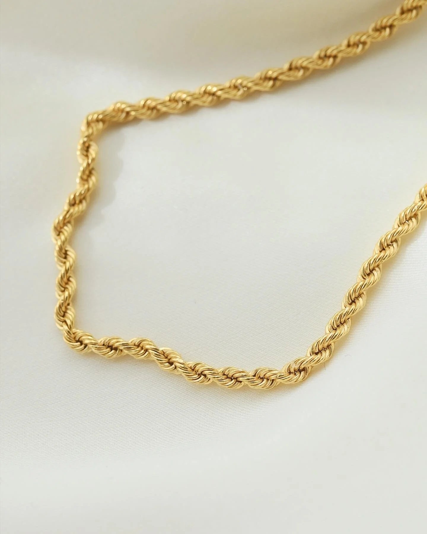 Perfect Italian Vintage Rope Chain 18K Gold