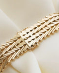 Outstanding Heavy Wide Danish Vintage Bracelet 14K Gold 1960s