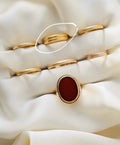 Set of TWO Size 5 Extraordinary Antique Art Deco Bands 23K Gold 1927 and 1933