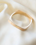 Vintage Silk Texture Bangle 18K Gold 1970