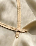 Sexy Brick Link Necklace 14K Gold 1960s