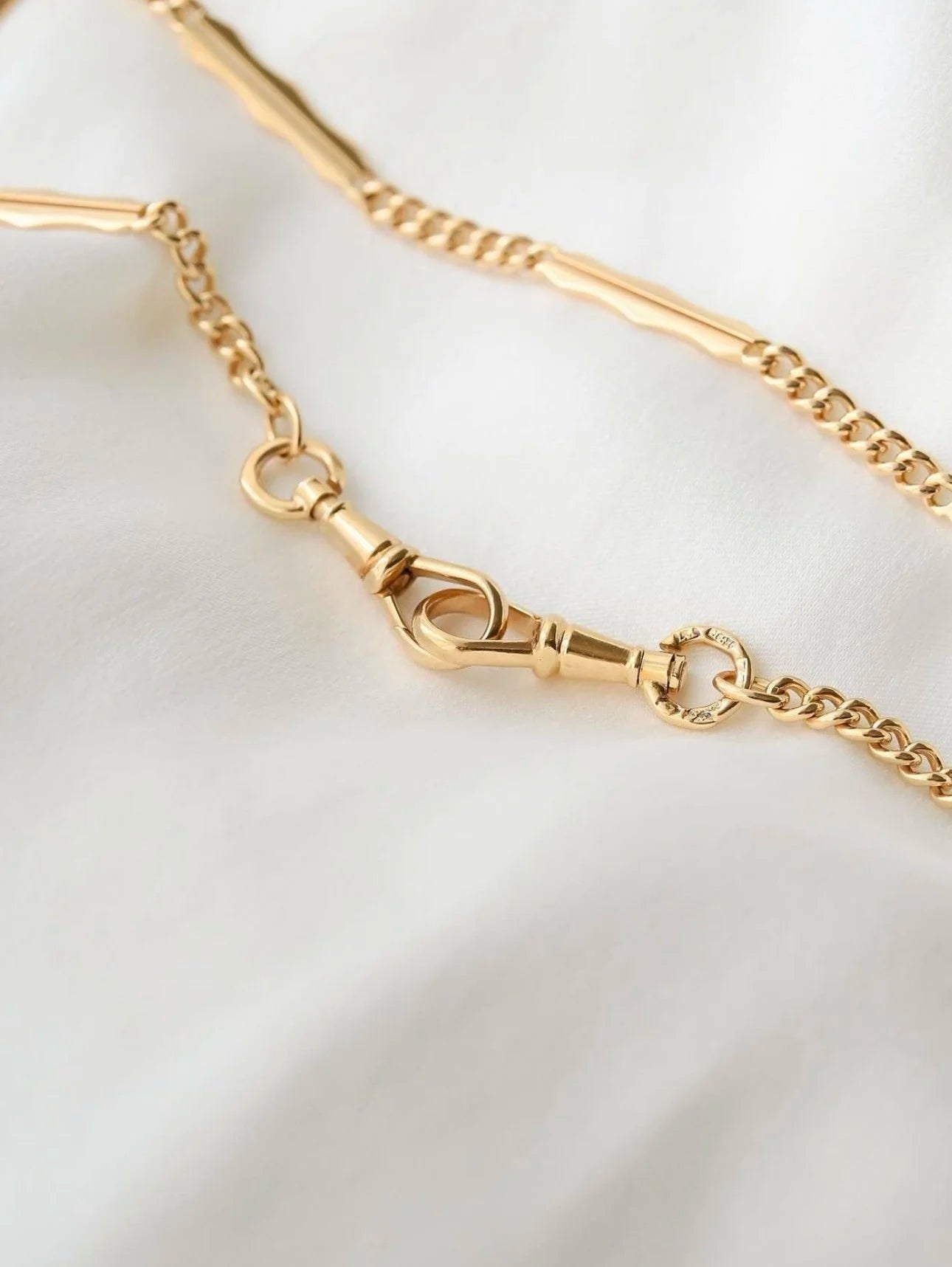 The most Rare Antique Watch Chain 15.9 inches 18K Gold Sweden 1908