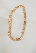 Stunning Mid Century Bismarck Link Bracelet 18K Gold Full Hallamarks 1960s