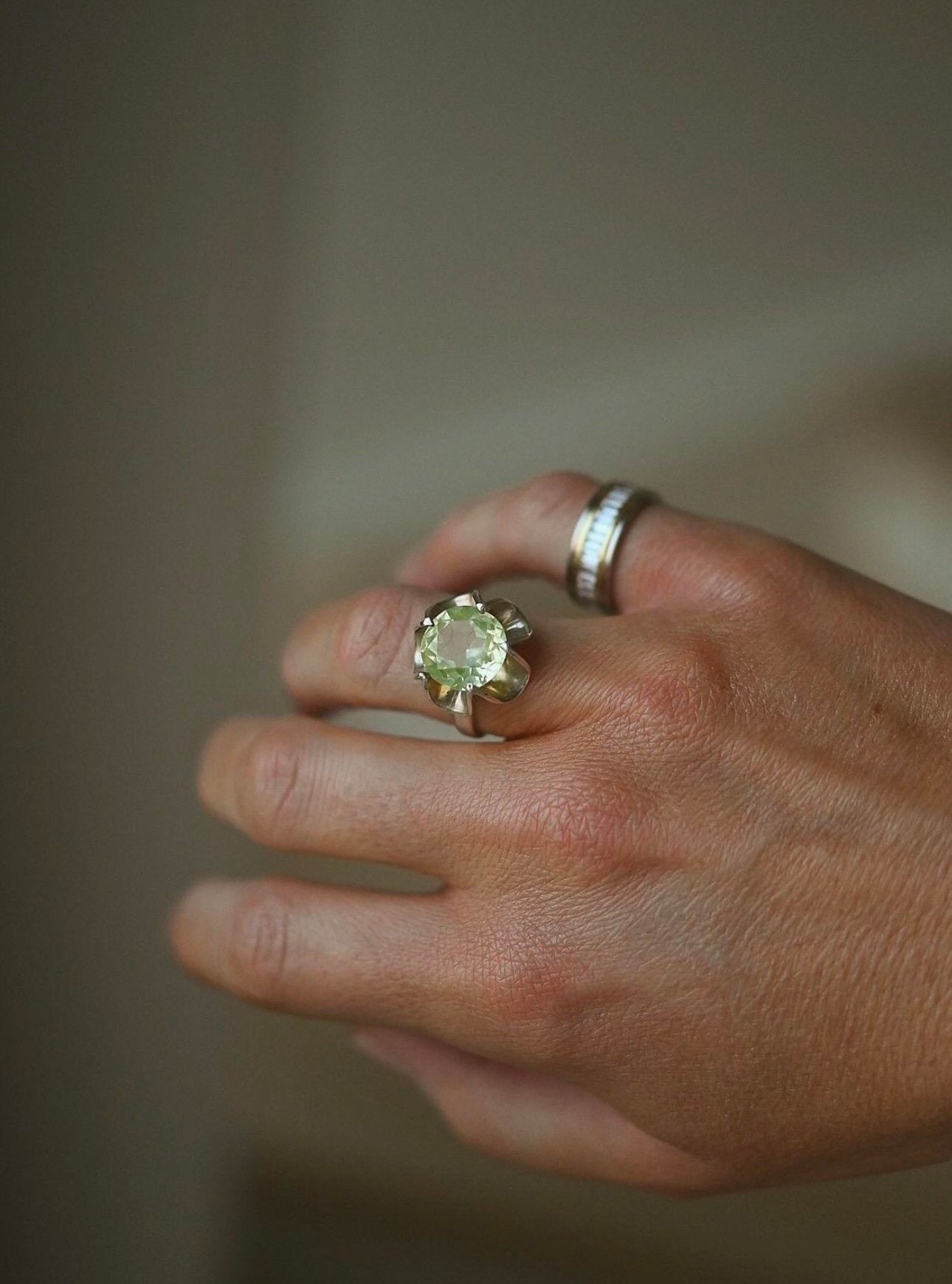 The Cutest Topaz Butter Cup Set Silver Ring