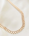 Superb Rare 18K!!!!!! Gold Brick Link Necklace