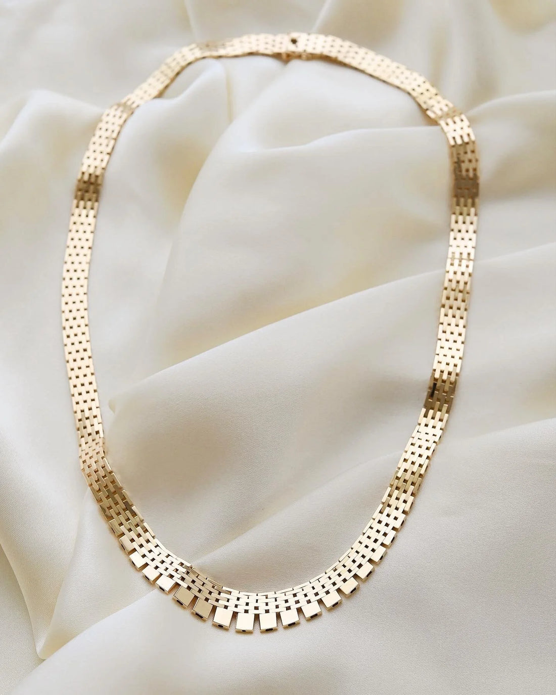 Gorg 36 Grams Danish Vintage Brick Link Necklace