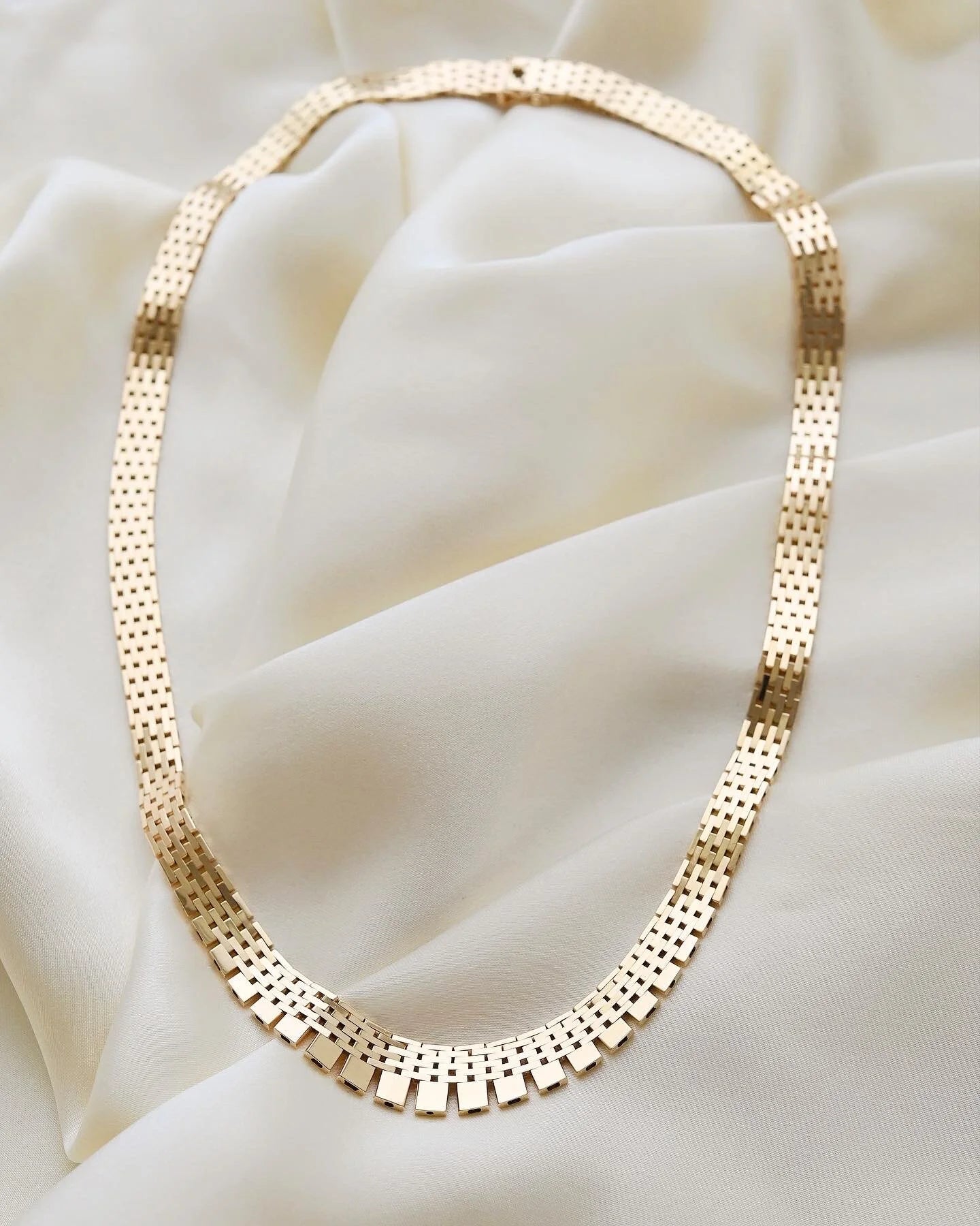 Gorg 36 Grams Danish Vintage Brick Link Necklace