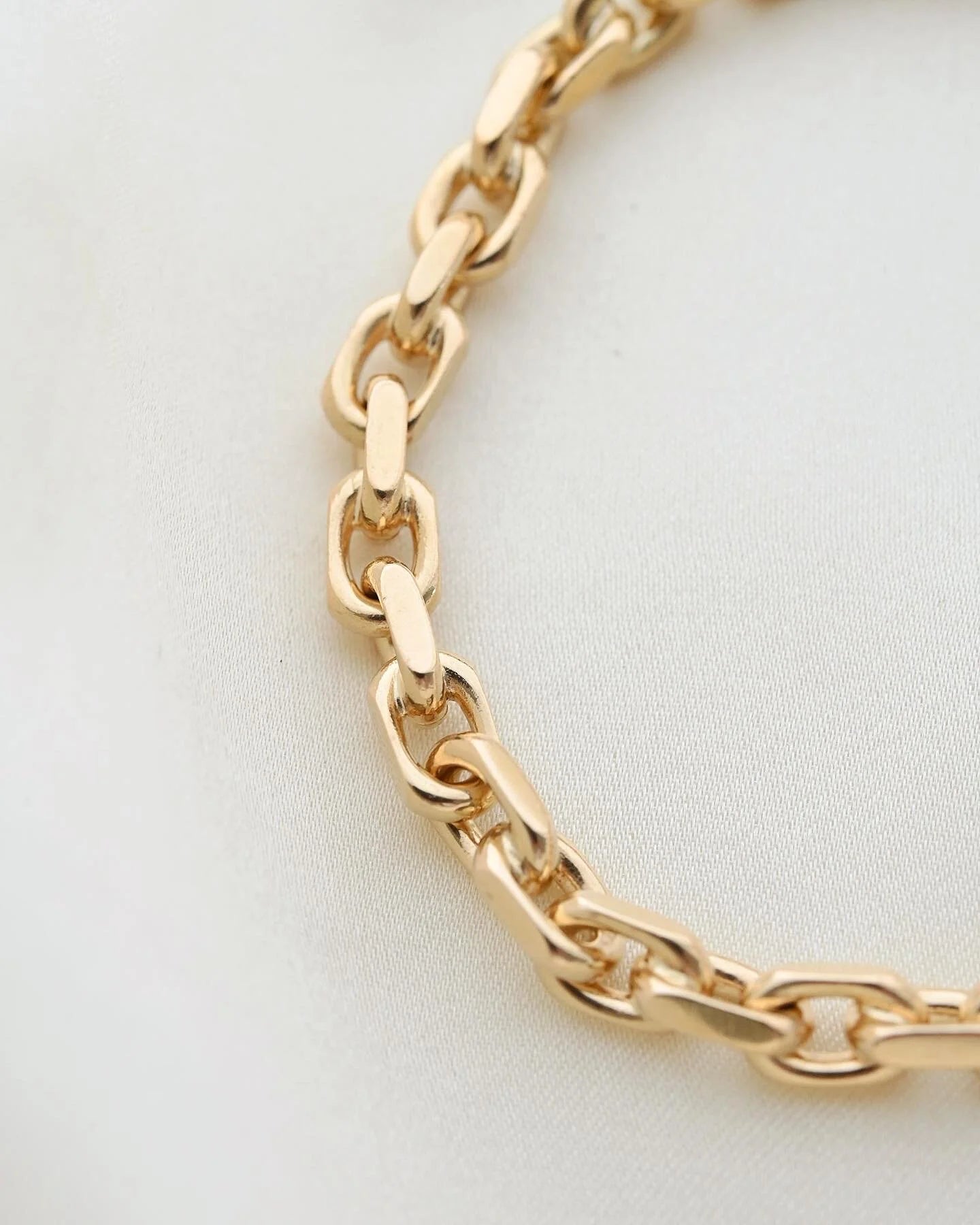 Danish Vintage Anchor Link Bracelet 6.25 Inches 14K Gold