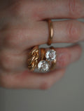 Gorgeous Antique Quartz Crystal Ring 23K Gold 1914